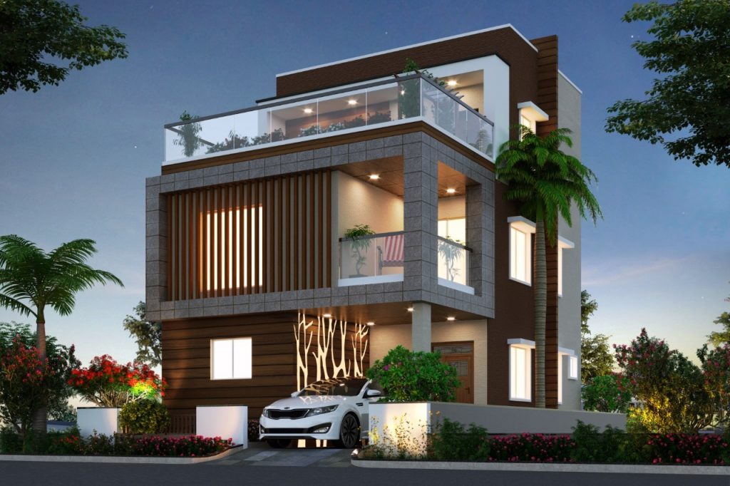 2 BHK East Facing Individual House is available for Sale at Kaakatiya Premium G+2 3BHK Villas In Indresham _ P, Hyderabad