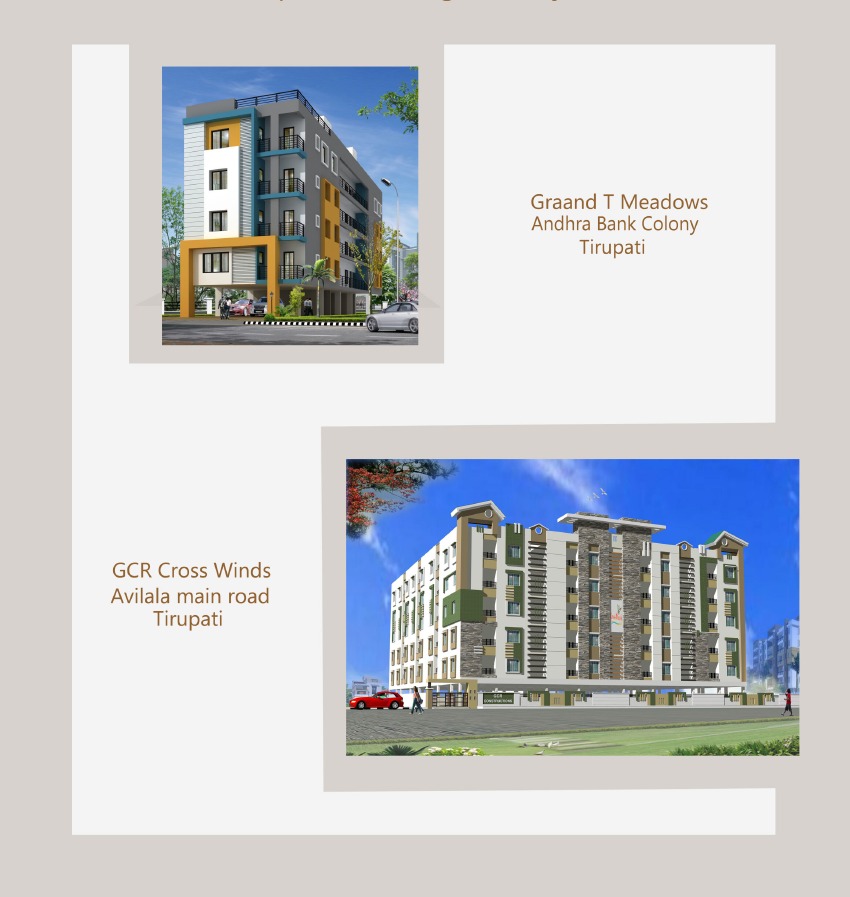 3 BHK West Facing Apartment is available for Sale at Vidya Nagar Colony, Tirupati