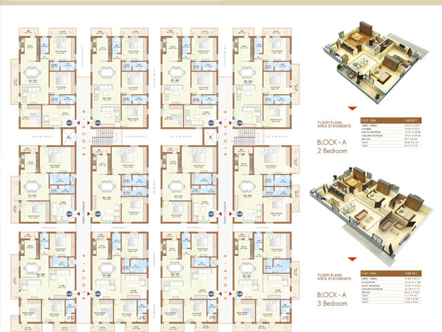 3 BHK East Facing Apartment is available for Sale at Royal Nagar, Tirupati